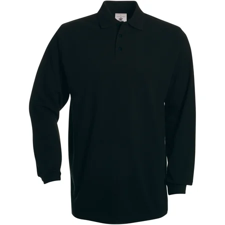 Schweres Piqué Polo langarm