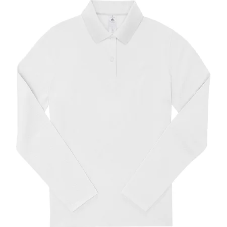 Schweres Damen Piqué Polo langarm