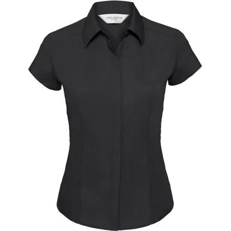 Popeline Bluse kurzarm