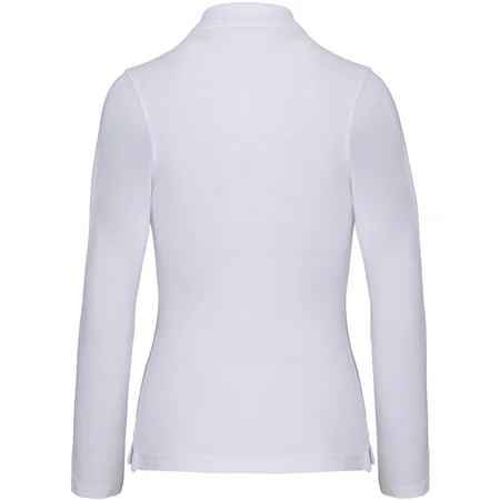 Damen Piqué Polo langarm – Rückseite