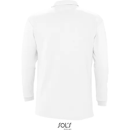 Piqué Polo langarm – Rückseite