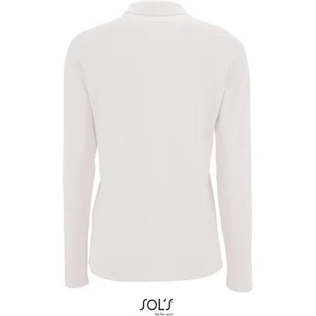 Damen Piqué Polo langarm – Rückseite