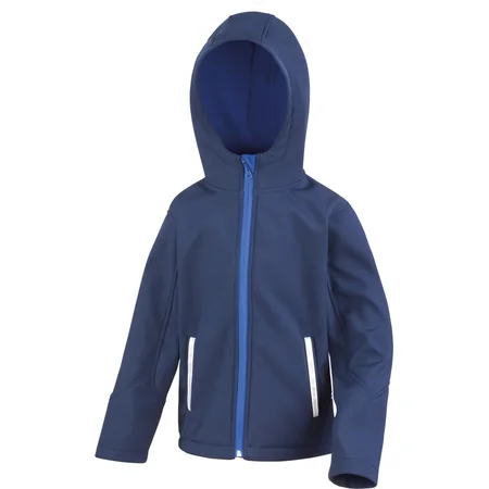 Kinder 3-Lagen Softshell Kapuzen Jacke