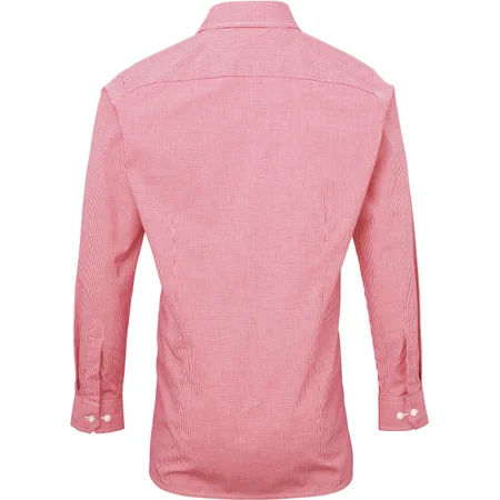 Popeline Hemd Karo langarm – Rückseite