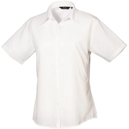 Popeline Bluse kurzarm