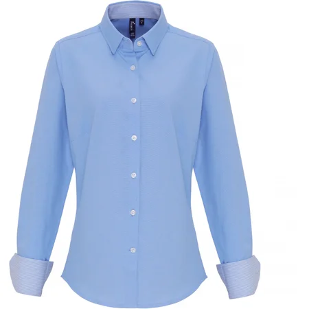 Oxford Bluse Streifen langarm