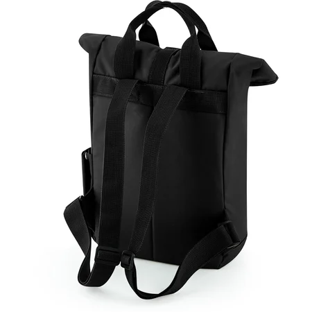 Mini Roll-Top Rucksack mit Doppelgriff – Rückseite