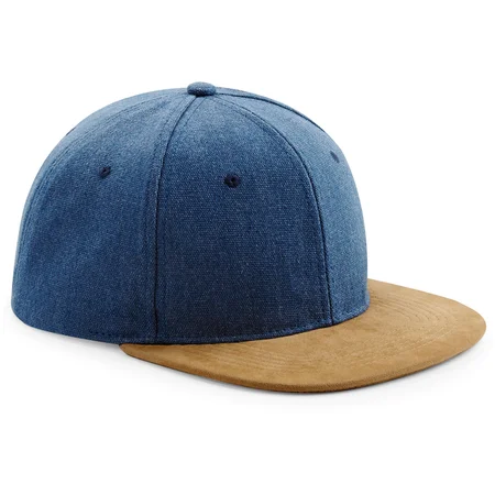 6 Panel Kappe "Suede Peak Snapback"